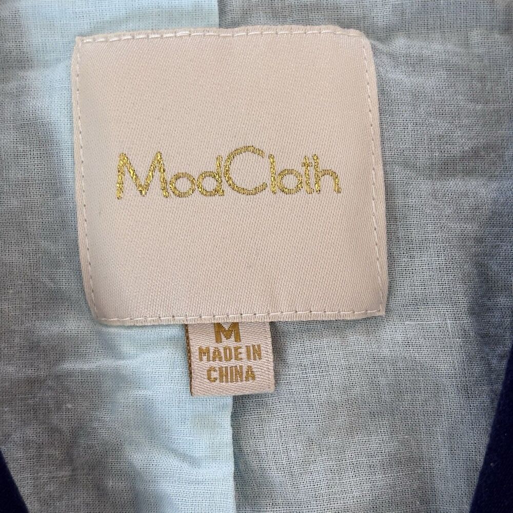 Womens Modcloth Snappy Studies Blazer Jacket Umbrellas Retro Whimsical Playful - Picture 9 of 11
